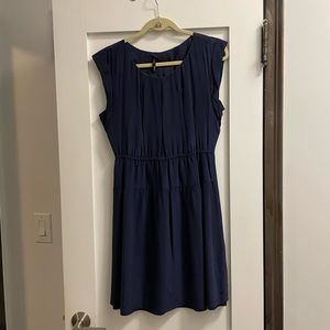 Madewell Navy Silk Dress